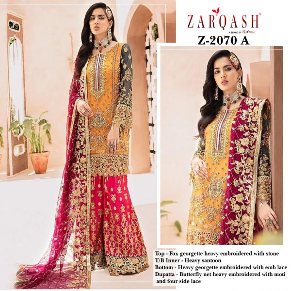 Zarqash Adan Hits 2 Fancy Georgette Embroidery Pakistani Salwar 